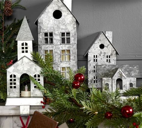 white metal folding christmas houses|Amazon.com: Christmas Metal Houses.